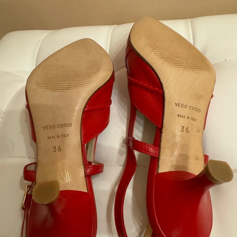 NWT. Loretta Petinari Elegant Red Women's Heels. Made in Italy. Leather - Picture 7 of 9